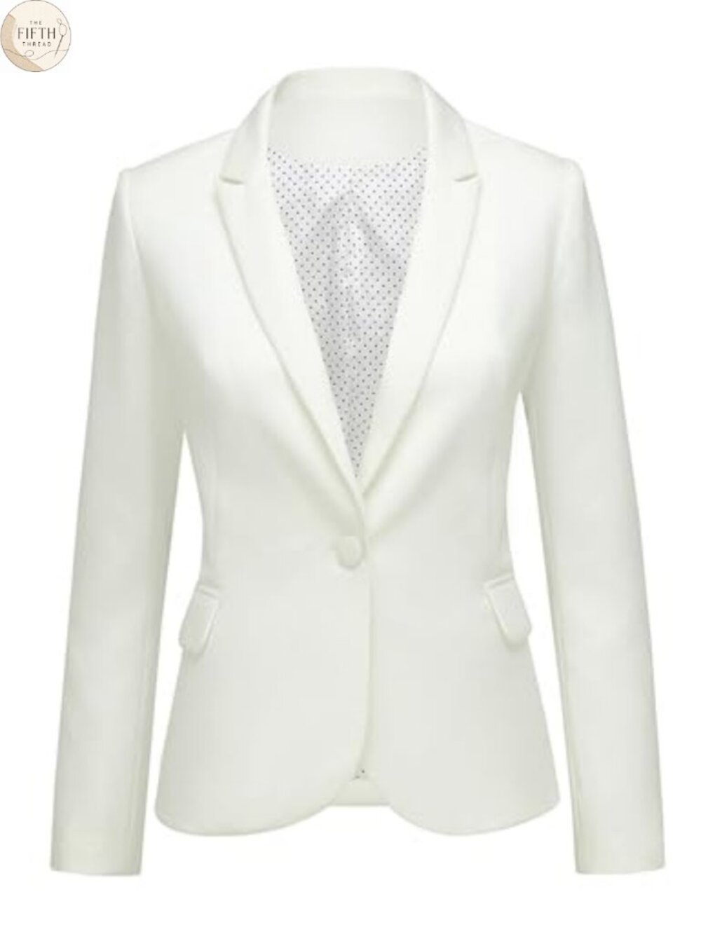 Women's Notch Lapel One Button Blazer Long Sleeve Business Casual Suit Jacket